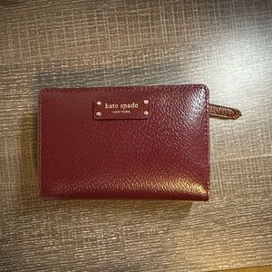 kate spade small maroon wallet